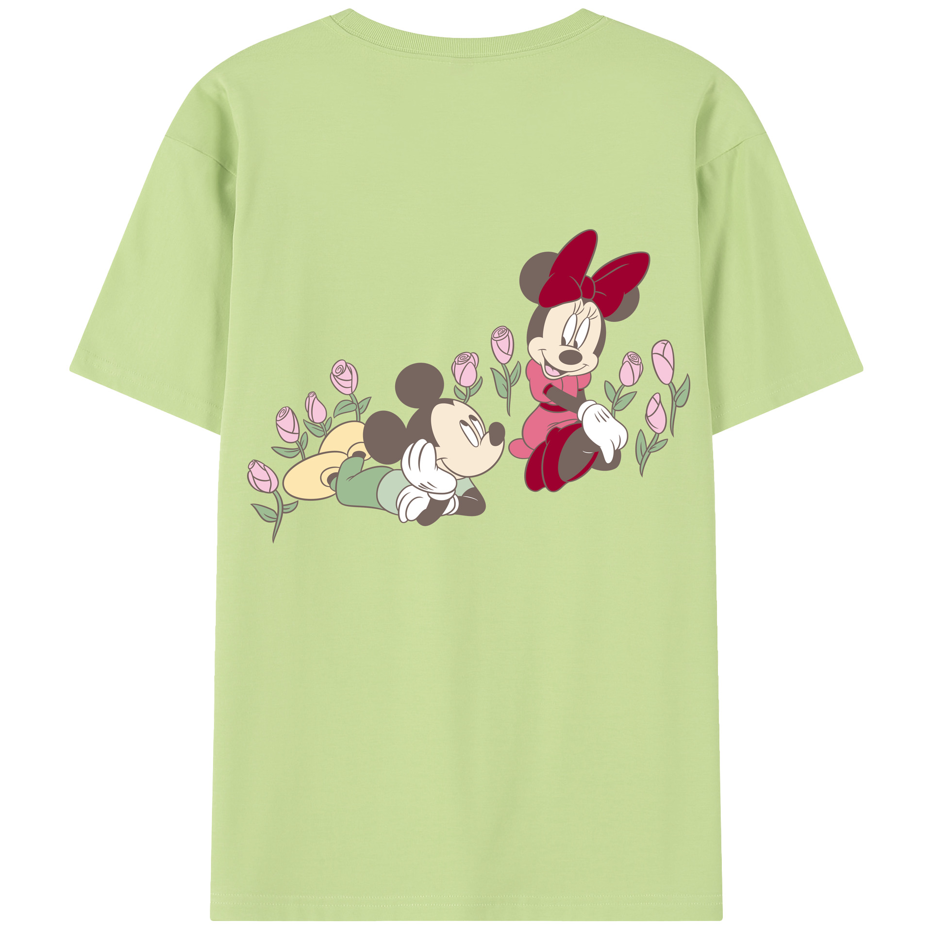 （画像用） ミッキーマウス Mickey Mouse 綿100％半袖Tシャツ（背面プリント）